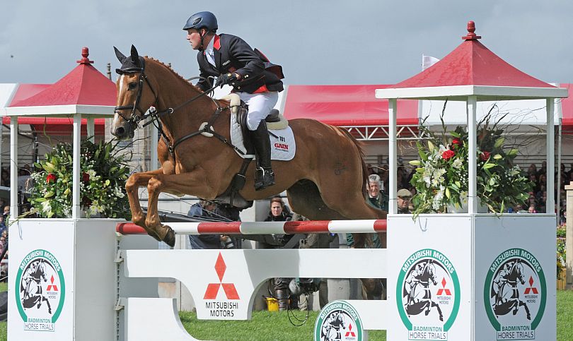 Oliver Towned riding Armada in the show jumping at Badminton. Picture © Mitsubishi Motors / Kit Houghton 